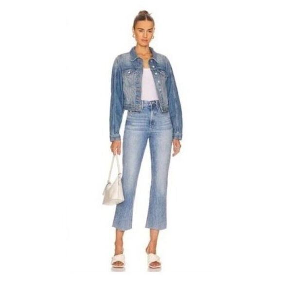 Veronica Beard Carly Kick Flare High-Rise Jeans in Pebble Stone Size 28 - Picture 1 of 9